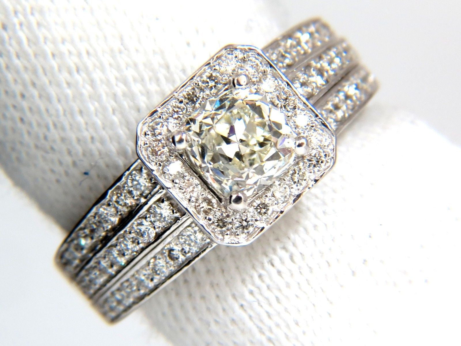2.22ct GIA Certified Natural Cushion Cut Diamond Ring in 14K White Gold with Square Raised Setting - Perfect for Engagement, Wedding & Anniversary Gifts