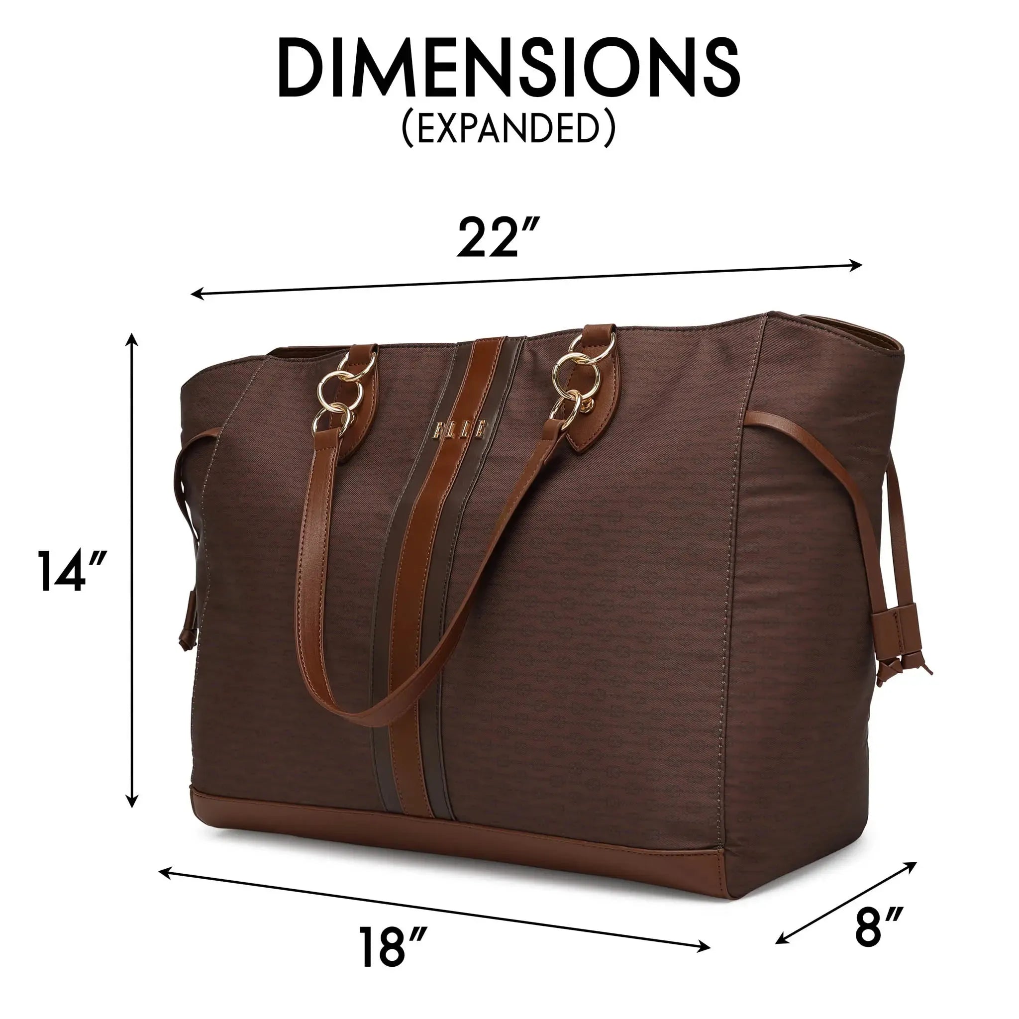 Eleganza 32L Monogram Weekender Tote Bag - Stylish Travel & Gym Bag for Women | Perfect for Weekend Getaways, Business Trips & Workout Essentials