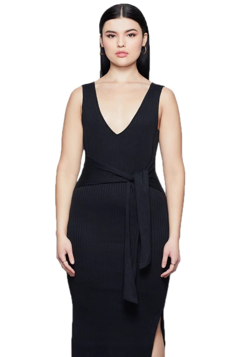 Good American Belted Body Dress for Women - Slimming Stretch Fabric, Comfortable & Stylish - Perfect for Work, Date Night & Special Occasions