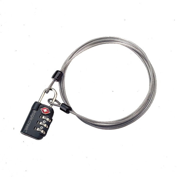 Eagle Creek 3-Dial TSA Approved Luggage Lock with Security Cable - Perfect for Travel, Backpacks & Suitcases