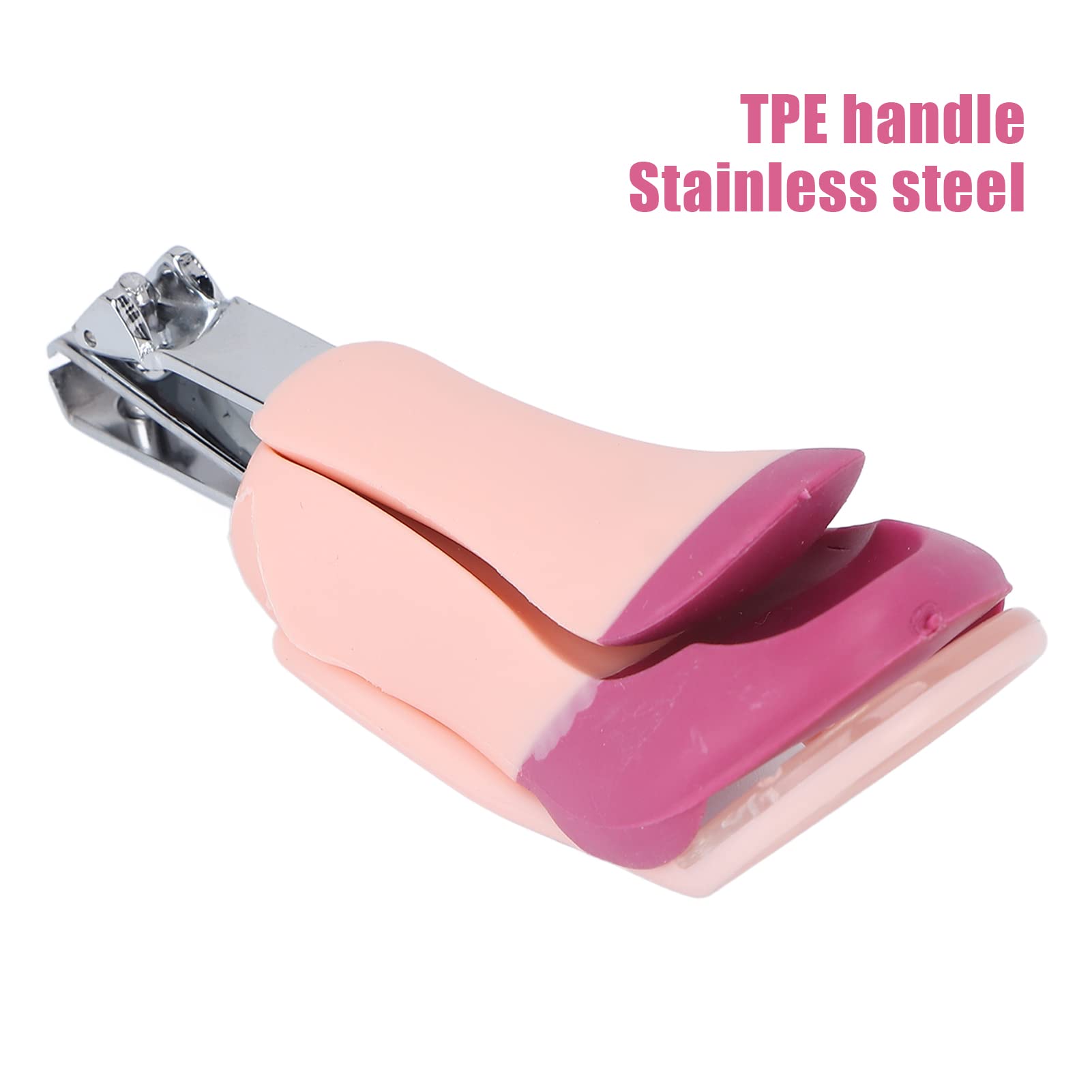 Premium Stainless Steel Nail Clipper Set - Lightweight & Portable with Ergonomic PP/TPE Handle (Pink & Rose Red) - Perfect for Travel, Home, Salon & On-the-Go Grooming