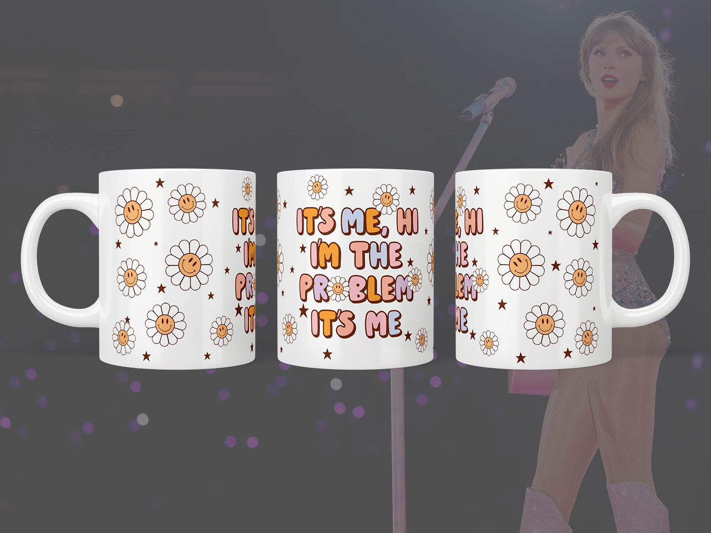 Taylor Swift Anti Hero Mug - 'It's Me, Hi, I'm The Problem' Lyrics Coffee Cup - Perfect Gift for Swifties & Music Fans - Office, Home & Coffee Shop Use