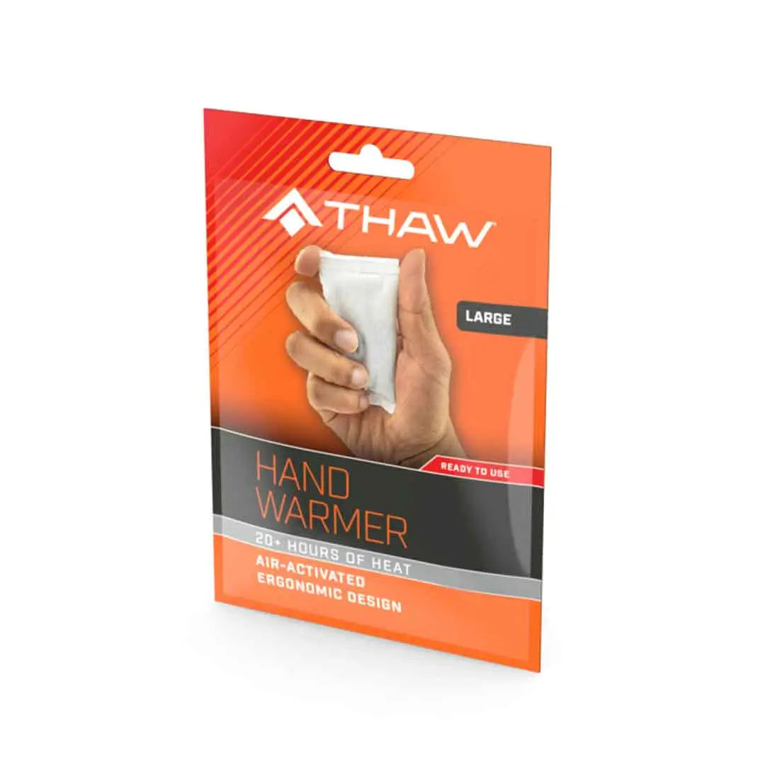 Thaw Disposable Hand Warmers - Large Size (10 Pairs) | Long-Lasting Heat for Outdoor Activities, Hunting, Skiing & Winter Sports
