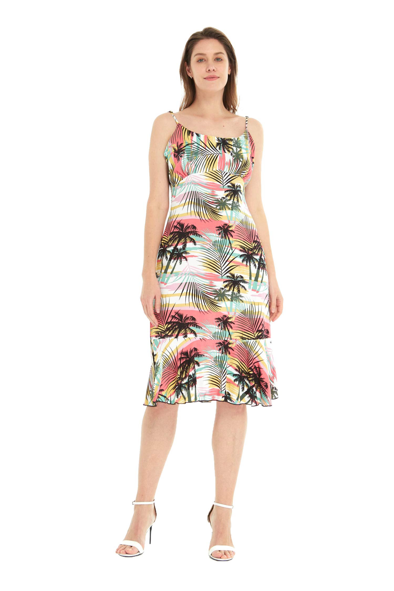 Hawaiian Mermaid Ruffle Dress for Women - Sunset Blue Tropical Beach Party Dress | Perfect for Vacation, Luau, Summer Outfits & Beach Weddings
