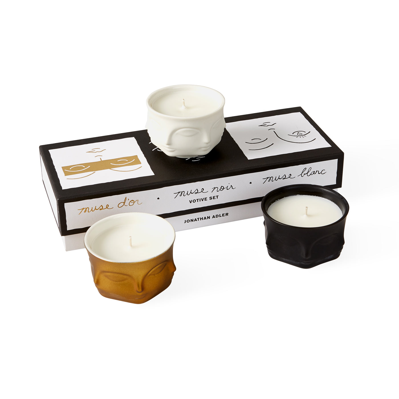 Muse Votive Candle Set - 6 Pack Scented Soy Wax Candles for Home Decor, Wedding, Spa & Relaxation - Romantic Ambiance Gift Set