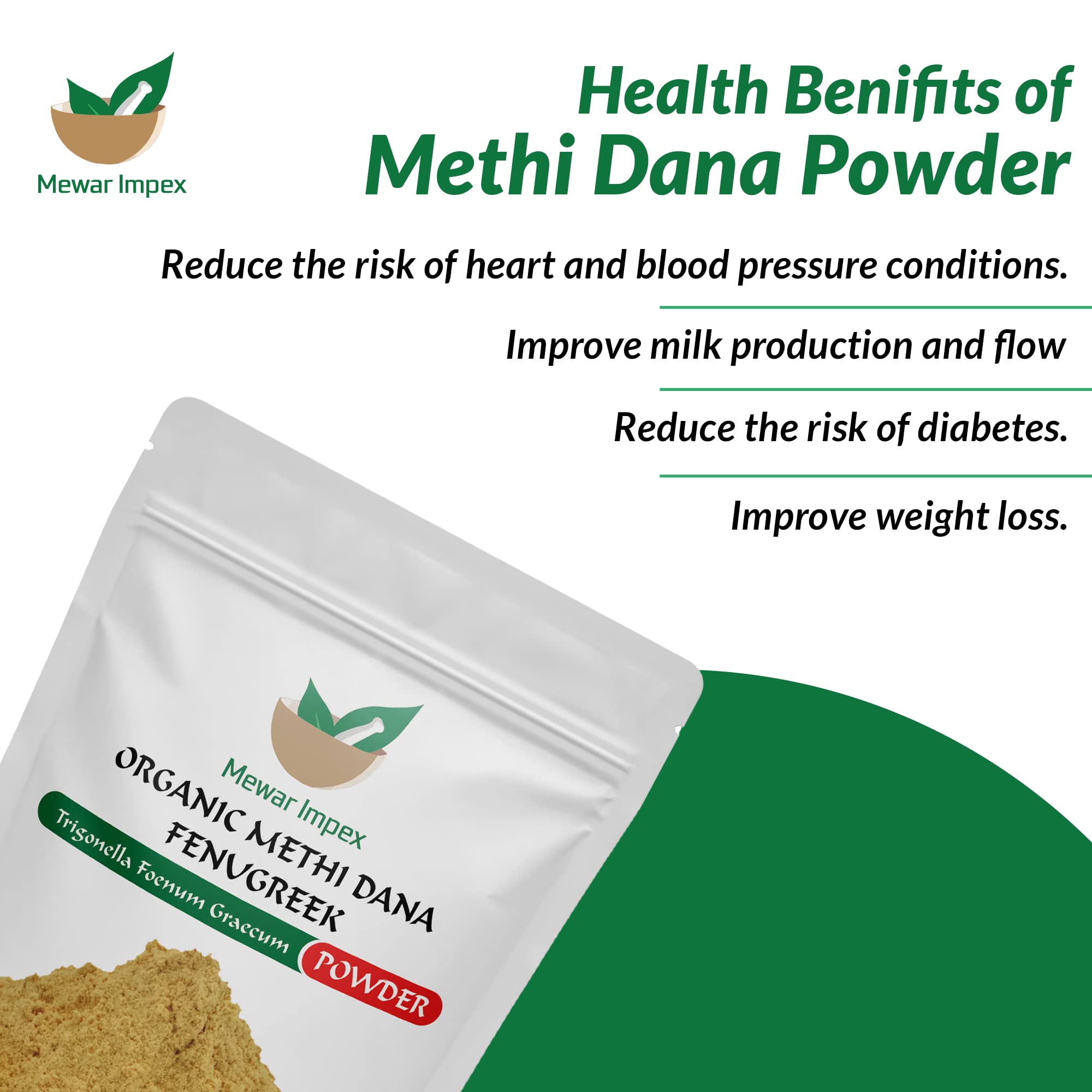Organic Fenugreek Powder 400g (Methi Seed, Vendhayam, Uluva, Menthya) - Promotes Hair Growth & Scalp Health | Natural Hair Care Solution for Stronger, Thicker Hair | Perfect for DIY Hair Masks, Smoothies & Ayurvedic Recipes