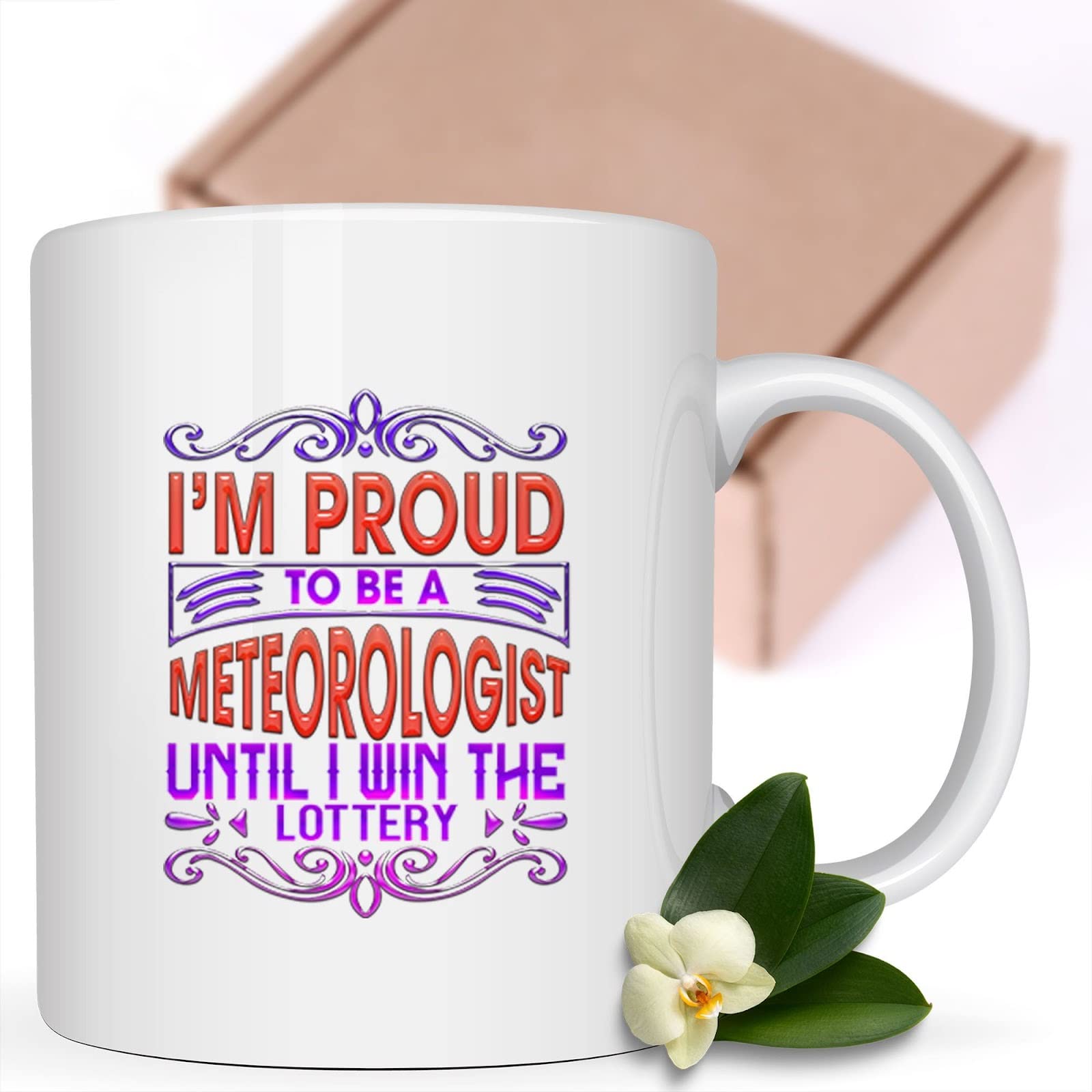 Funny Meteorologist Coffee Mug - Proud Meteorologist Until Winning Lottery - Humorous Gift for Men, Women, Coworkers & Family - Birthday, Christmas Novelty Cup - Perfect for Office, Home & Weather Enthusiasts