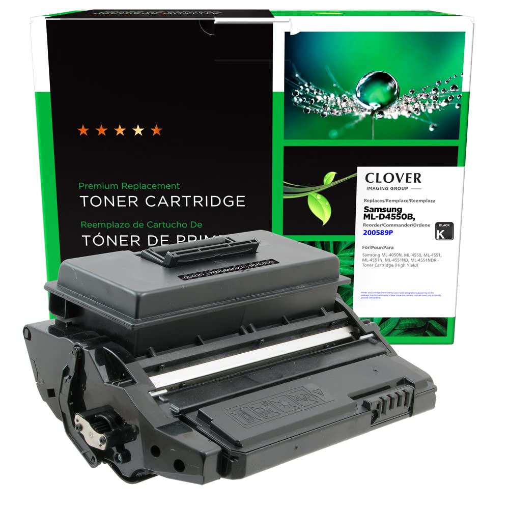 High Yield Clover Remanufactured Black Toner Cartridge Replacement for Samsung ML-D4550B/ML-D4550A Printer | Compatible with Office & Home Printing