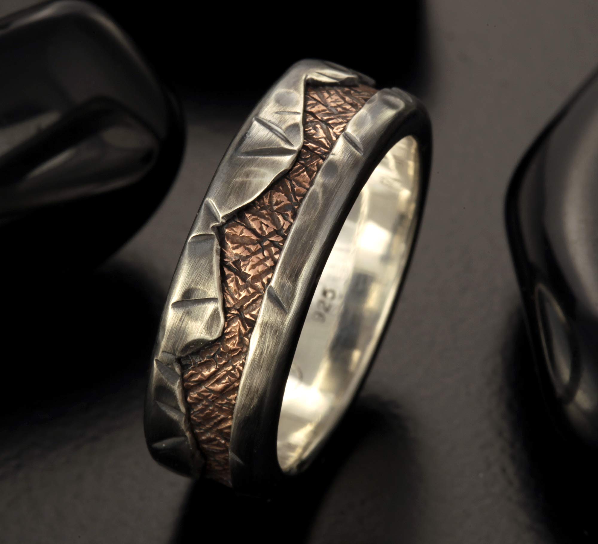 Unique Silver Men's Ring Band - Cool Handmade Jewelry Gift for Men (RS-1192) - Perfect for Weddings, Anniversaries & Special Occasions