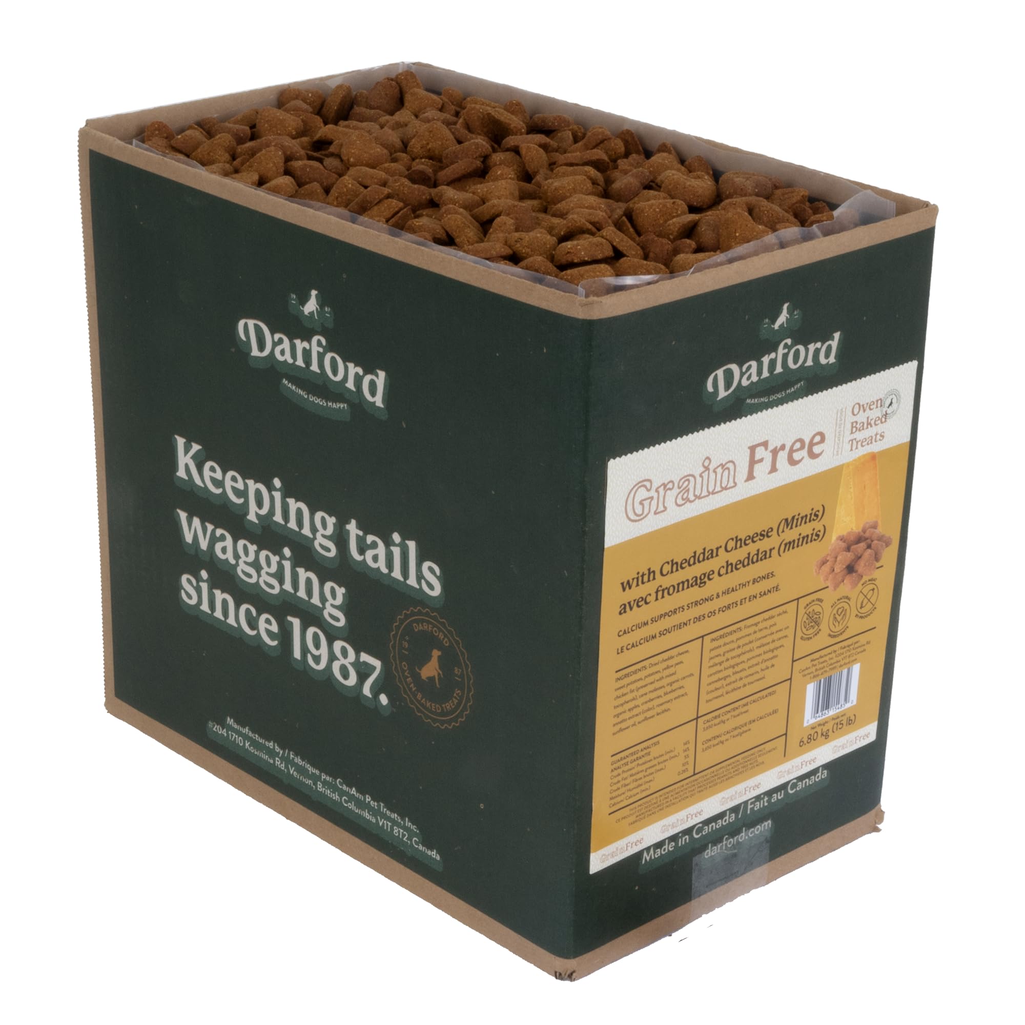 Grain Free Cheddar Cheese Minis Heart Recipe Dog Treats - 15 lb Bag, All Natural Healthy Snacks for Small & Large Dogs - Perfect for Training Rewards, Dental Chews & Daily Treats
