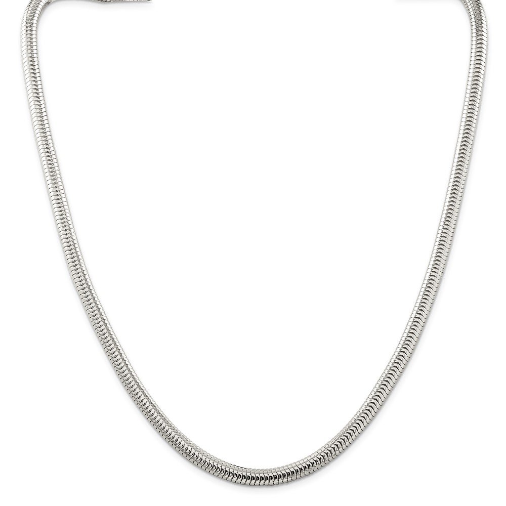 925 Sterling Silver 6mm Round Snake Chain Necklace with Lobster Clasp - Elegant Jewelry for Women, Perfect for Gifts, Parties & Everyday Wear