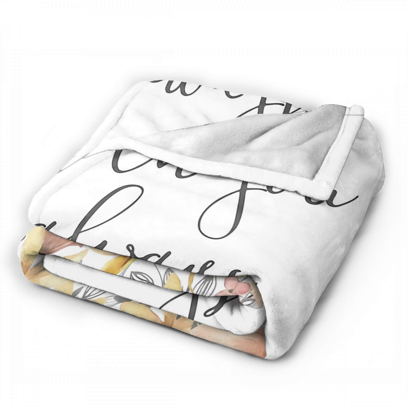 Bible Verse 'I Am with You Always' Fleece Throw Blanket - Lightweight Super Soft Flannel Blanket for Couch, Sofa & Bed - XL 120