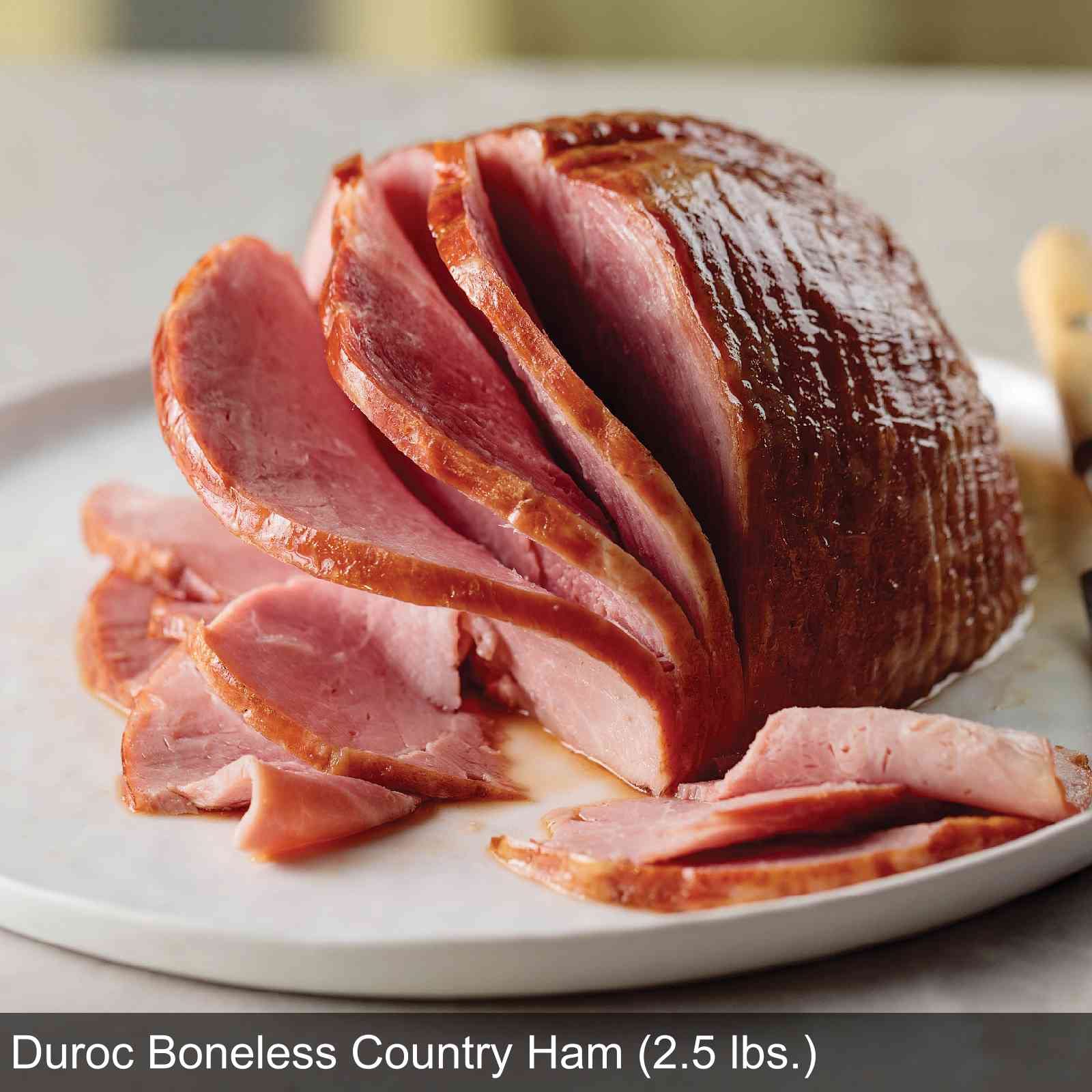 Omaha Steaks Easter Duroc Ham Holiday Dinner Kit - 2.5 lb Duroc Ham, 32 oz Smashed Red Potatoes, 20 oz Steakhouse Creamed Corn, 13 oz Green Beans in Butter Sauce, 6 Caramel Apple Tartlets, 4 Garlic Butter Baguettes - Serves 6 | Perfect for Easter, Christmas & Family Gatherings