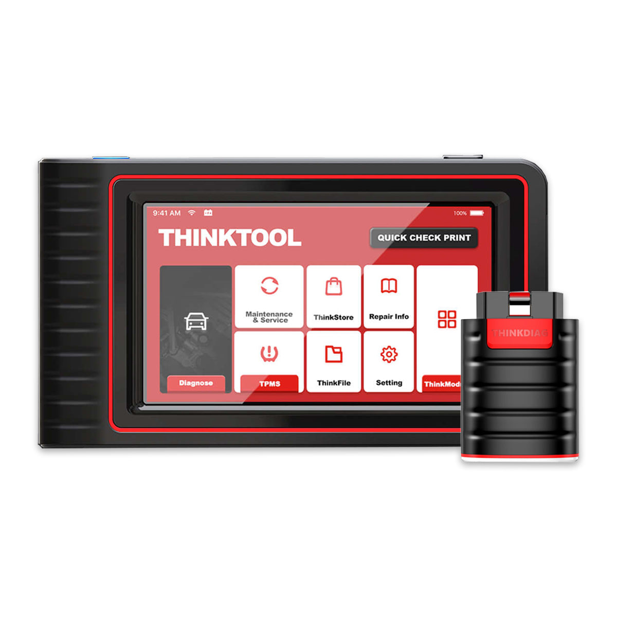 THINKTOOL 7 Inch Professional OBD2 Scanner Tablet - Vehicle Diagnostic Scan Tool for Car, Truck & SUV | Read & Clear Codes, Check Engine Light, Live Data | Perfect for Mechanics & DIY Auto Repair