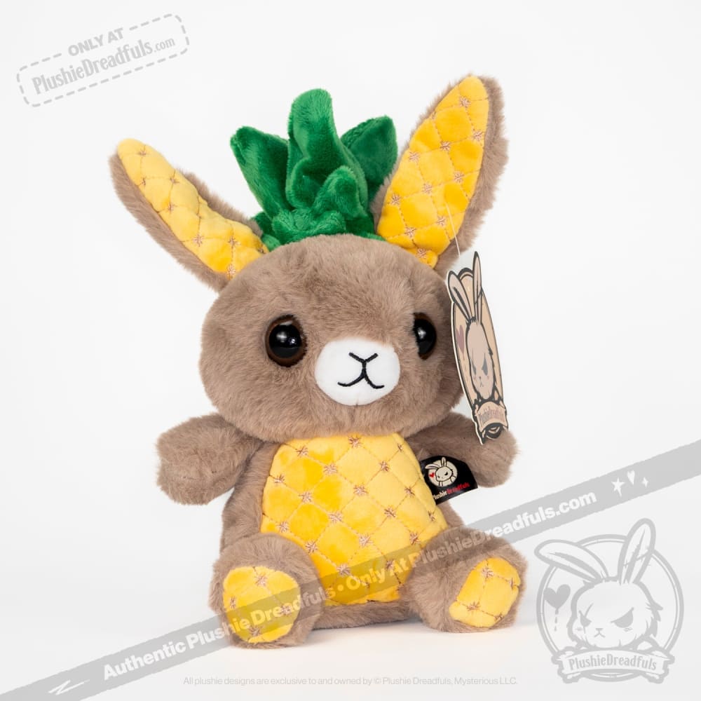 Plushie Dreadfuls Pineapple Rabbit Stuffed Animal - Soft Cute Bunny Plush Toy for Kids, Gift for Girls & Boys, Perfect for Bedroom Decor and Cuddling