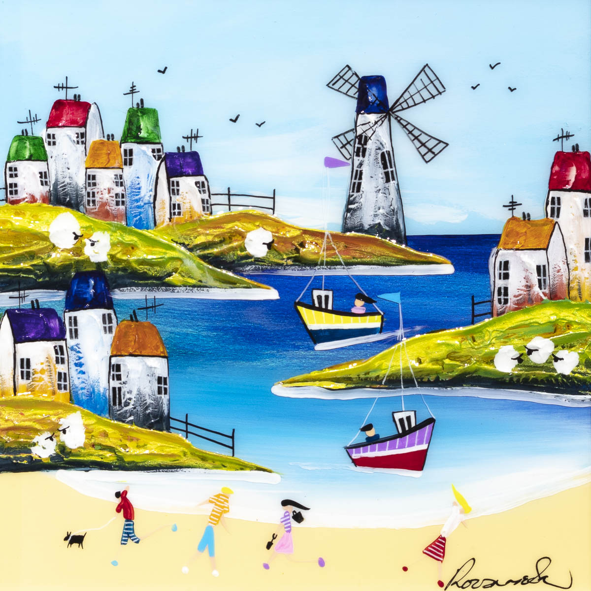 Original 'A Day of Sailing' Artwork - Premium Wall Decor for Living Room, Bedroom & Office - Perfect Nautical Theme Gift for Sailors & Beach Lovers