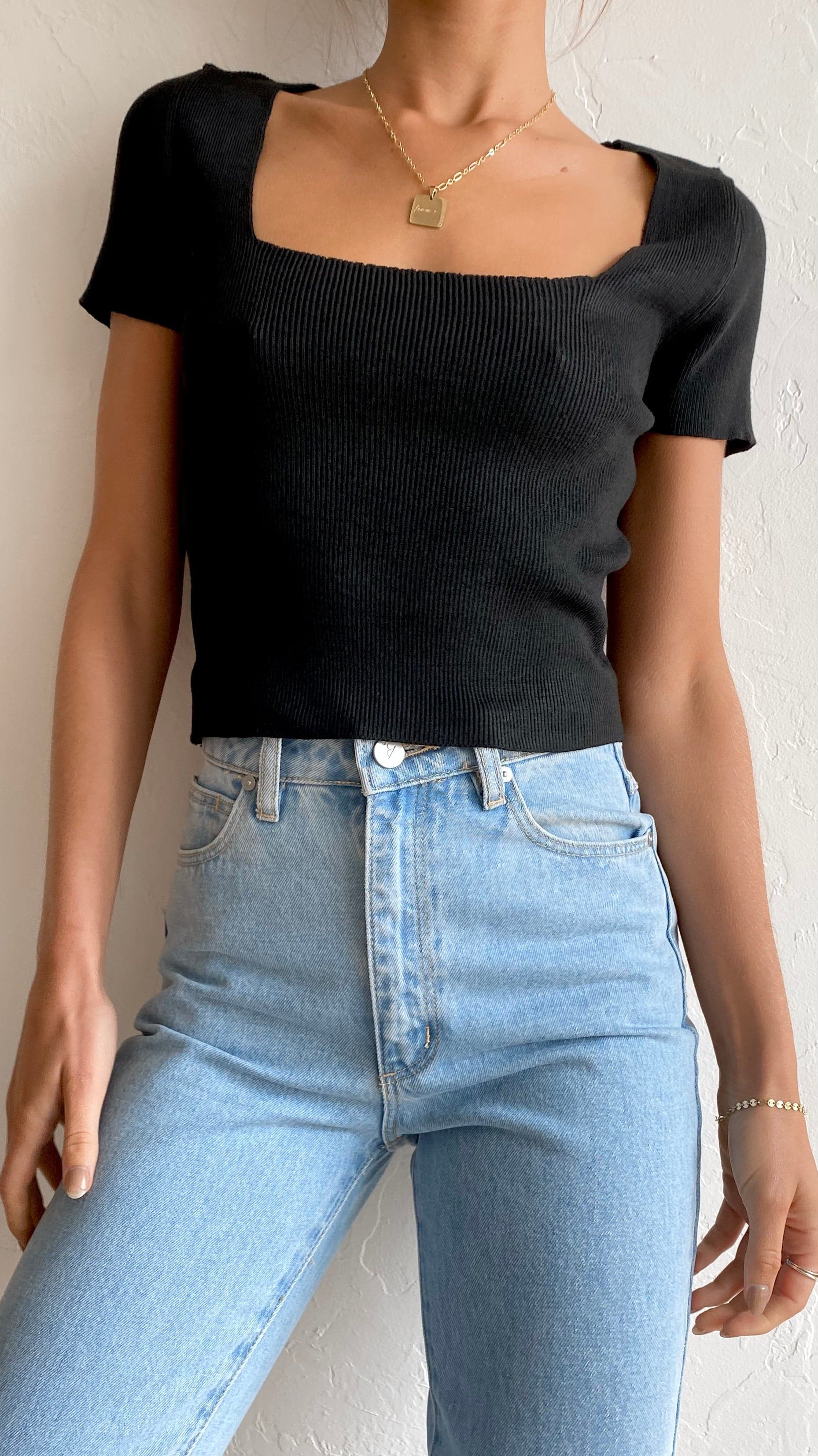 Abigail Women's Black Top - Stylish & Comfortable Blouse for Casual Wear, Office, and Evening Outfits