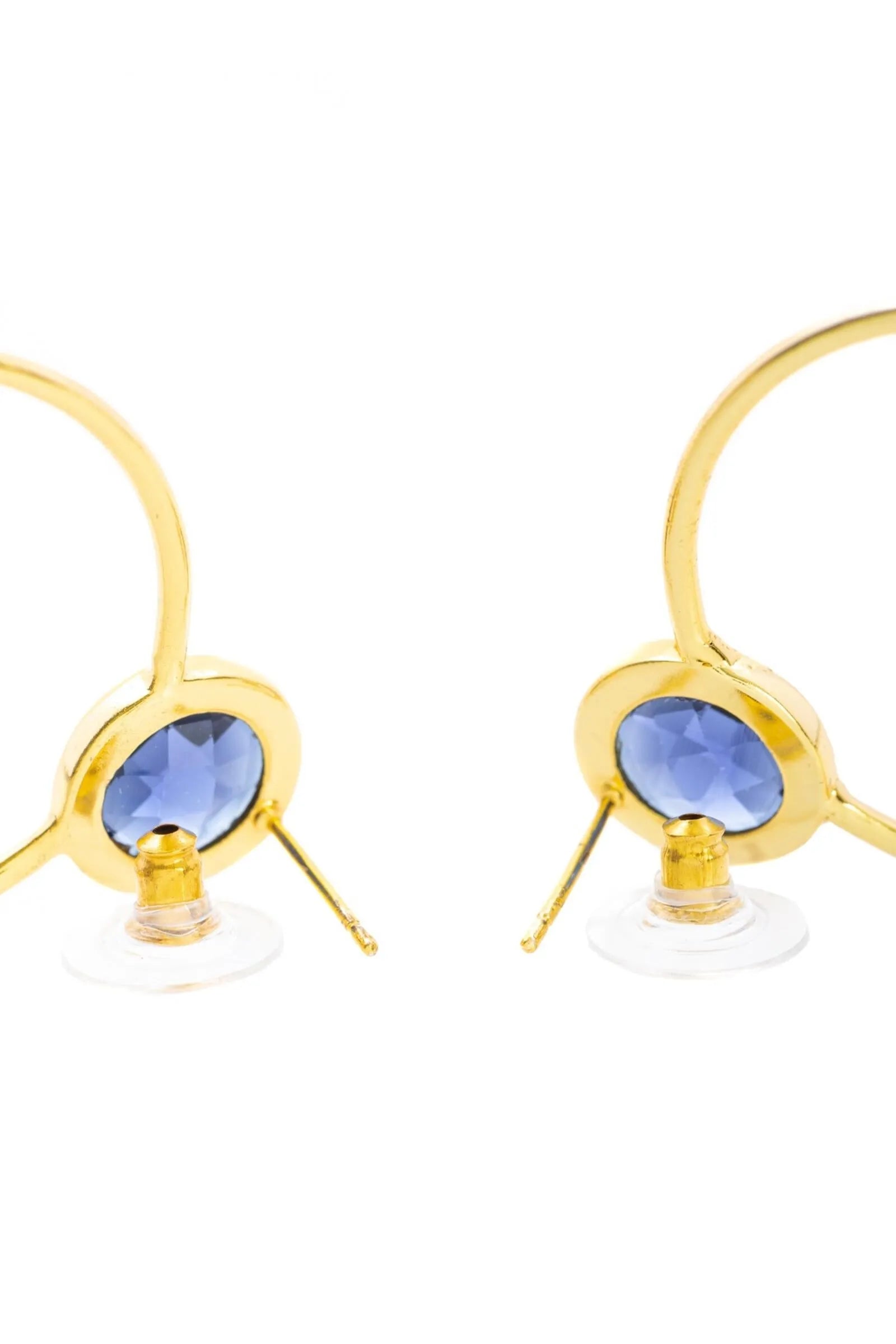 Gemstone Stud Hoop Earrings for Women - Dainty Gold/Silver Hoops with Natural Stones - Perfect for Everyday Wear, Gift Giving & Special Occasions