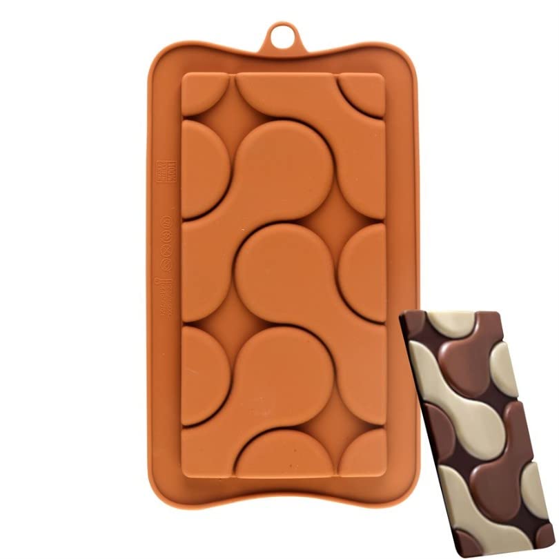 Flow Shape Chocolate Bar Silicone Mold for Baking & Cake Decorating