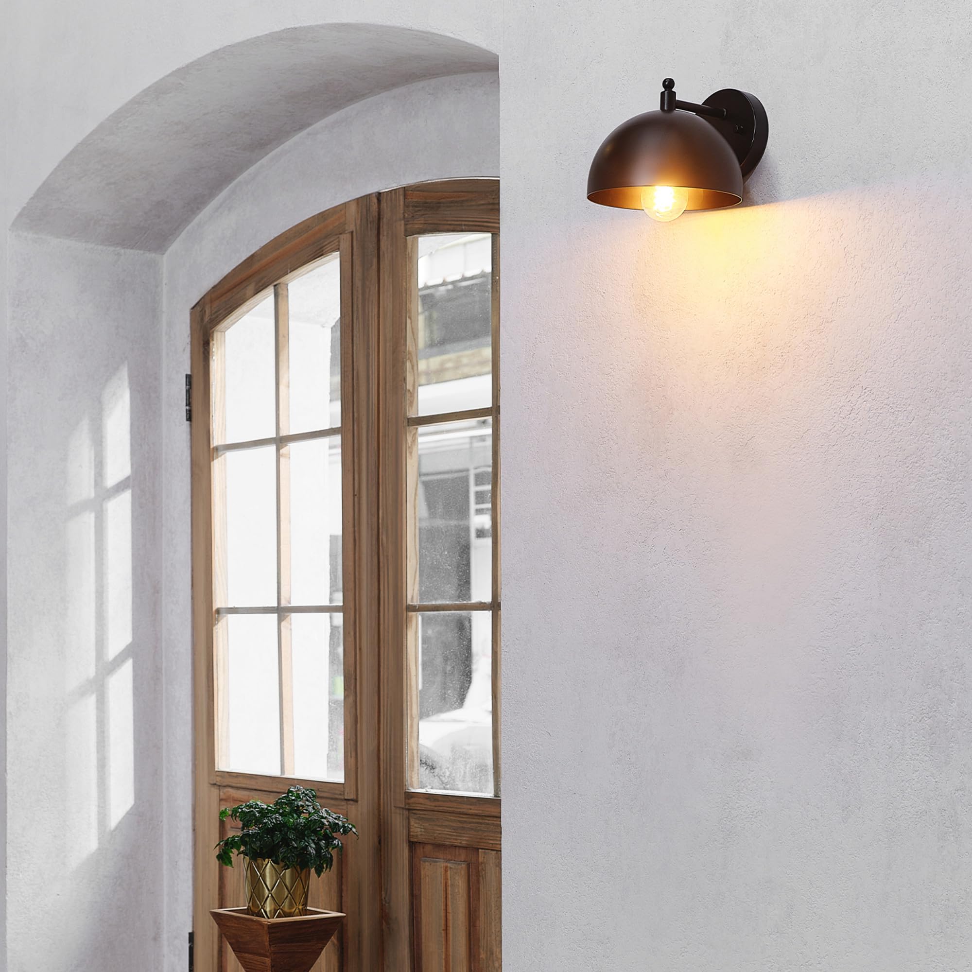 Matte Black Wall Sconce with E26 Socket - Bedroom & Living Room Lighting