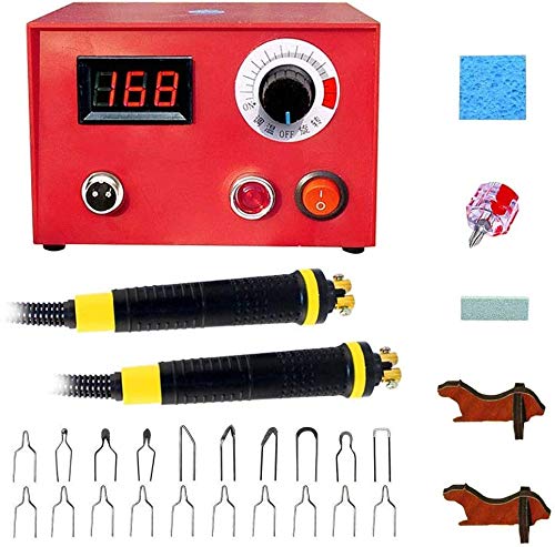 110V 50W Digital Display Wood Burning Kit - Professional Pyrography Tool with 20 Nibs for Wood, Leather & Gourd Crafts | Perfect for DIY Art, Home Decor & Personalized Gift Making