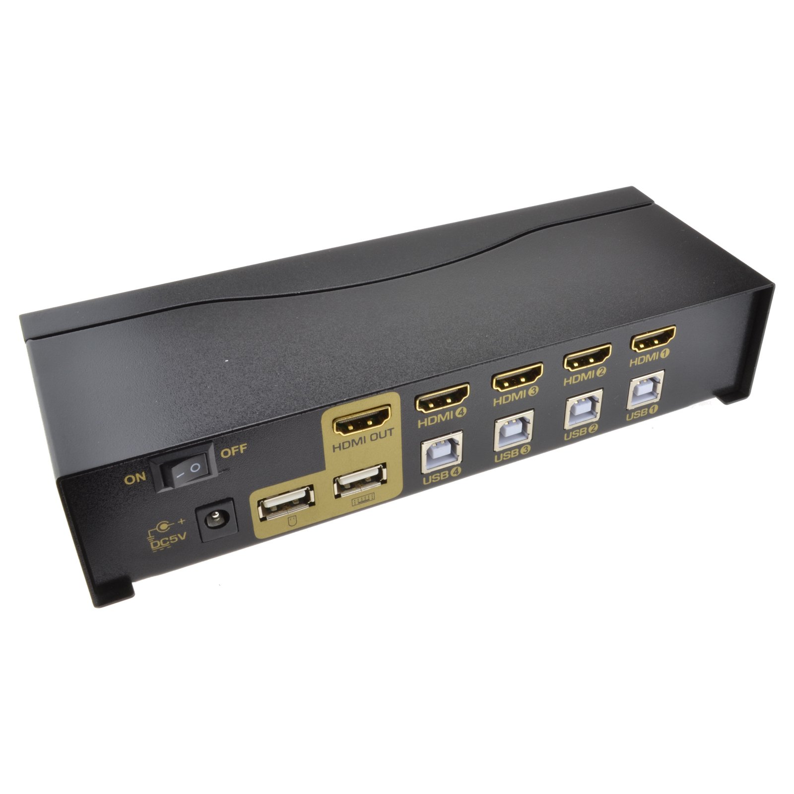 kenable 4 Port USB HDMI KVM Switch - Control 4 PCs with 1 Keyboard & Mouse | Perfect for Home Office, Gaming Setup & Multi-Computer Workstations