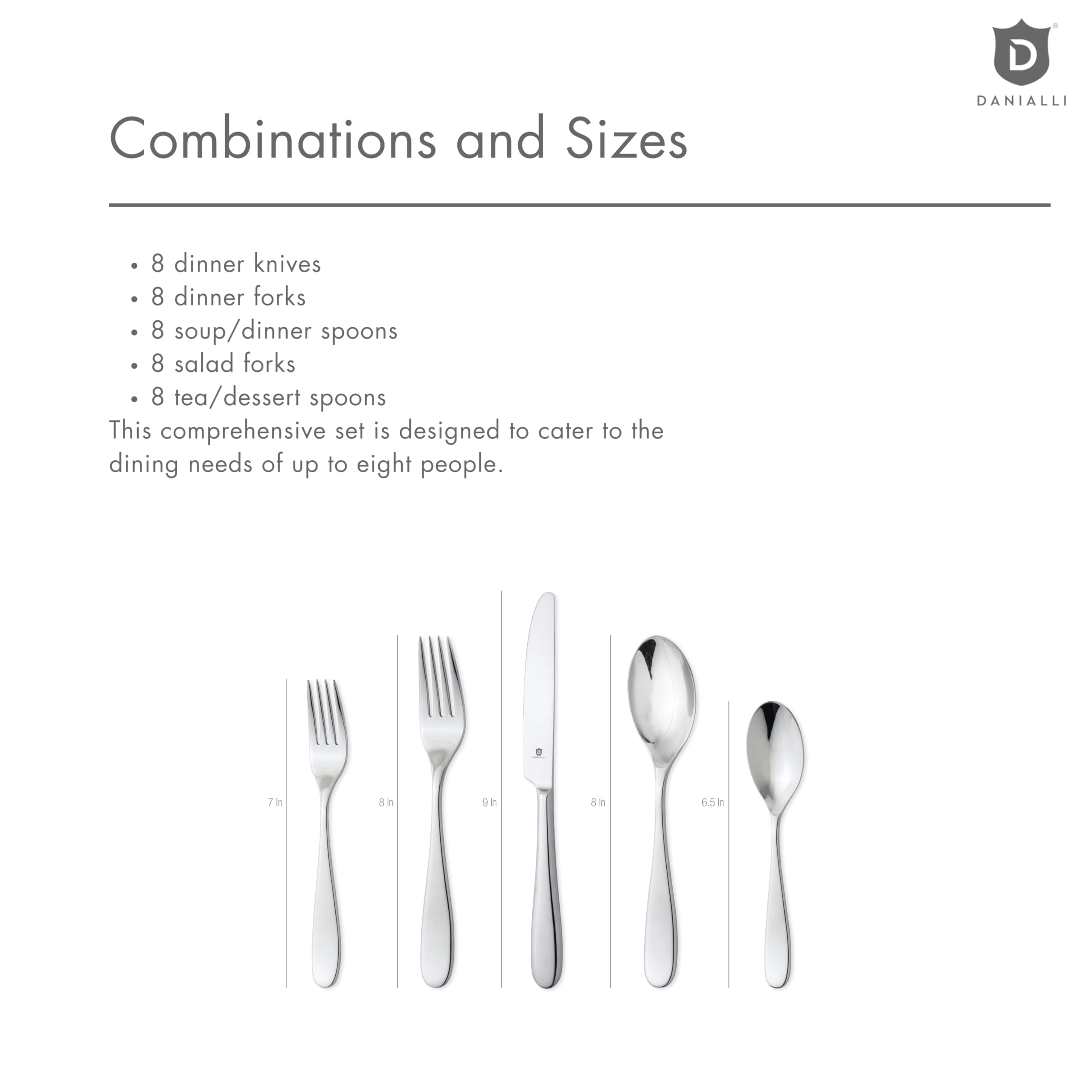 Premium Fidenza Silverware Set - 18/10 Stainless Steel Flatware Set for Elegant Dining & Entertaining - Dishwasher Safe 40-Piece Cutlery Set - Perfect for Weddings, Dinner Parties & Holiday Gatherings