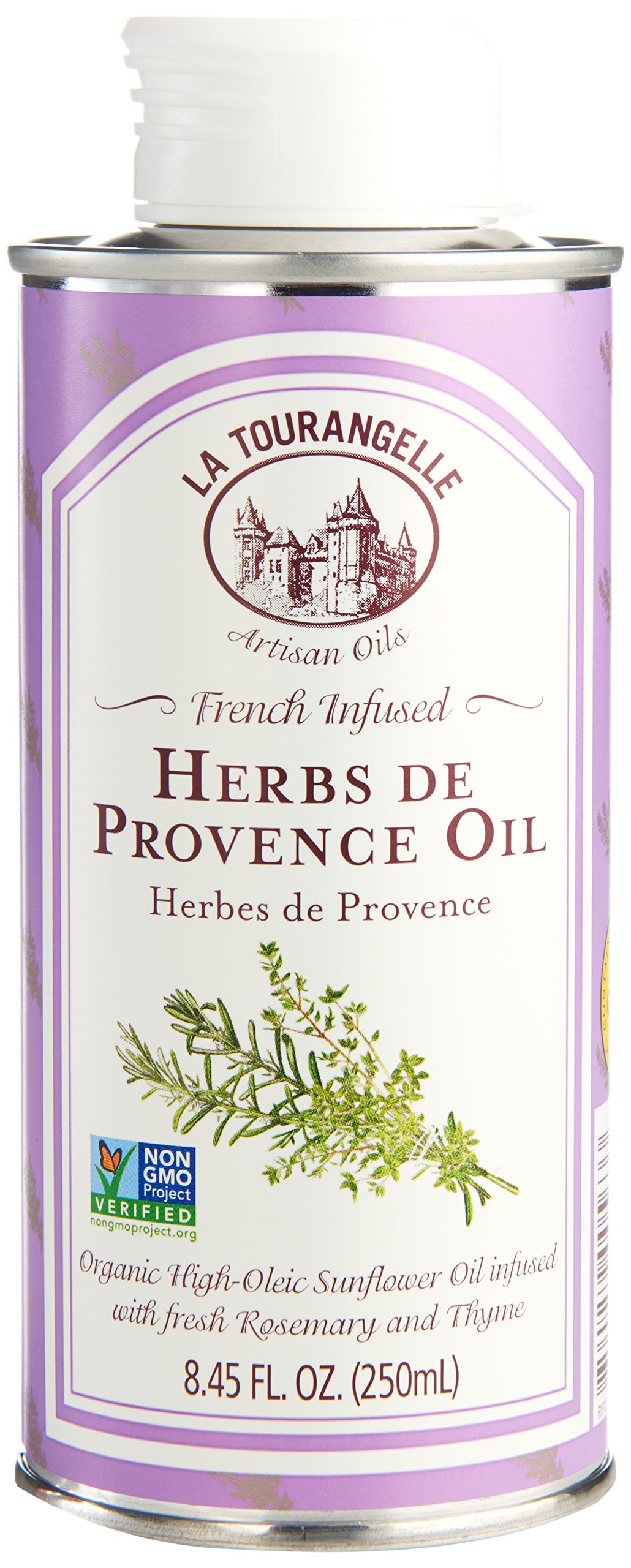 La Tourangelle Garlic & Herbs de Provence Infused Olive Oil Bundle - 8.45 fl oz - Premium Cooking Oil for Salads, Pasta & Grilling - Artisan French Culinary Oil Gift Set