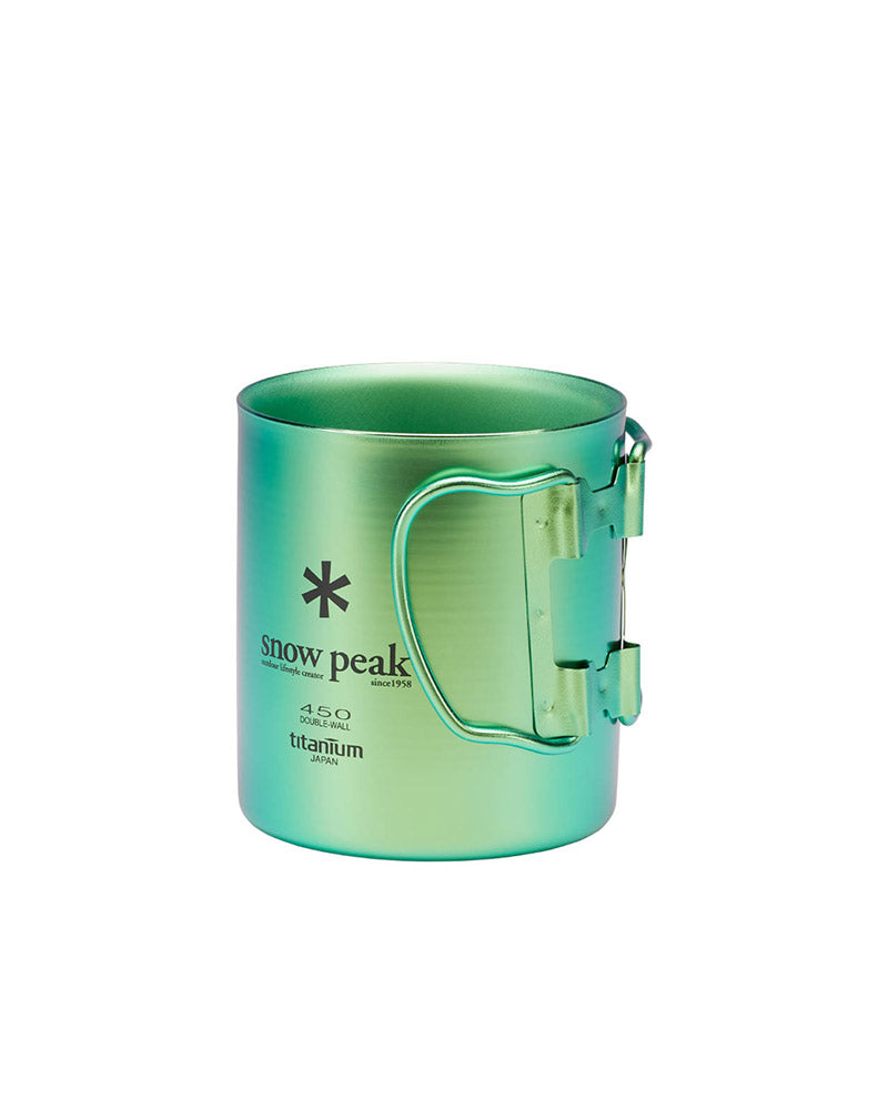 Titanium Double Wall Insulated 450ml Anodized Camping Mug - Perfect for Outdoor Adventures, Hiking & Travel