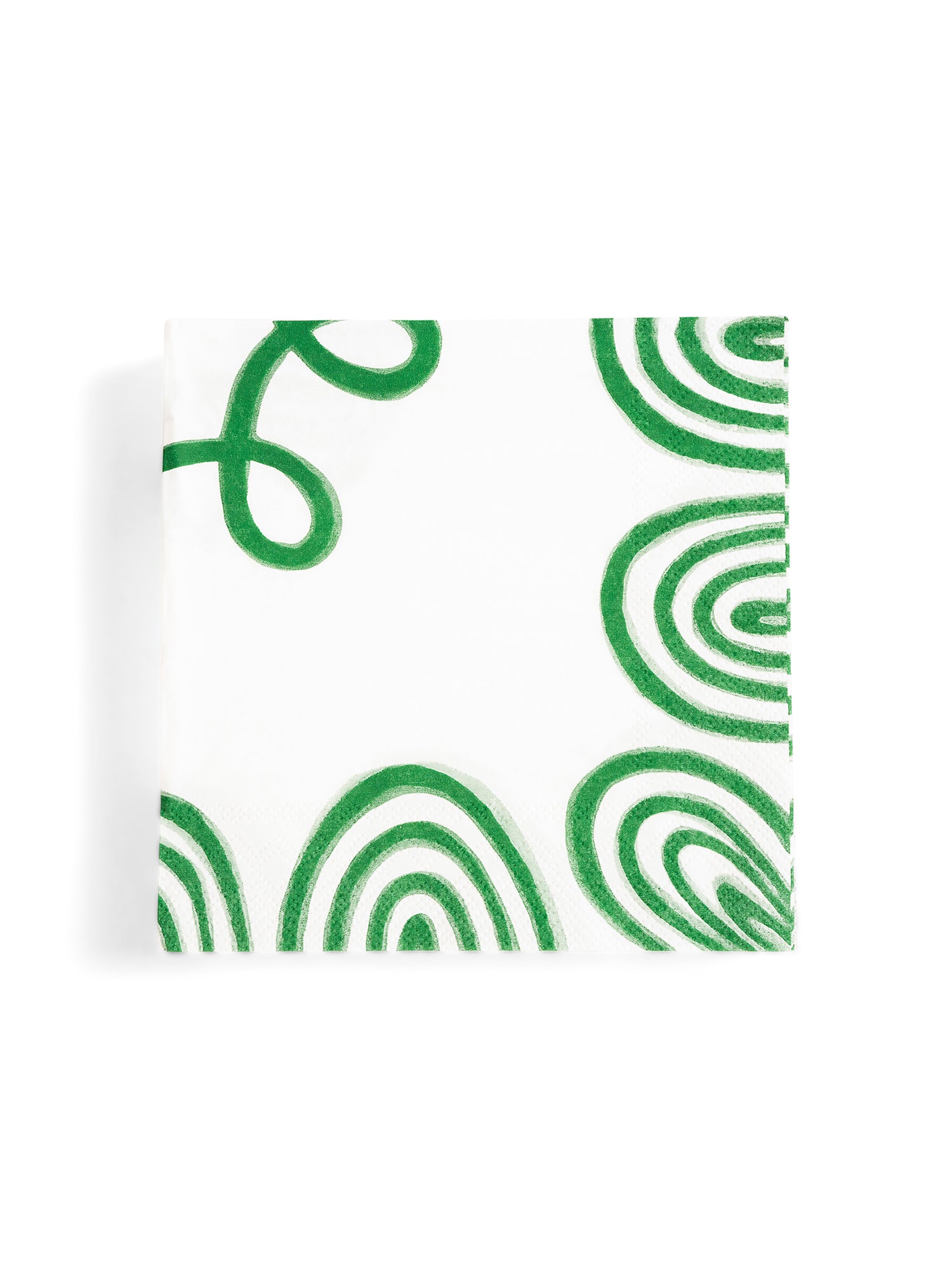 Eco-Friendly Green Swirl Paper Napkins for Parties, Weddings & Events - Biodegradable & Decorative Tableware for Sustainable Celebrations