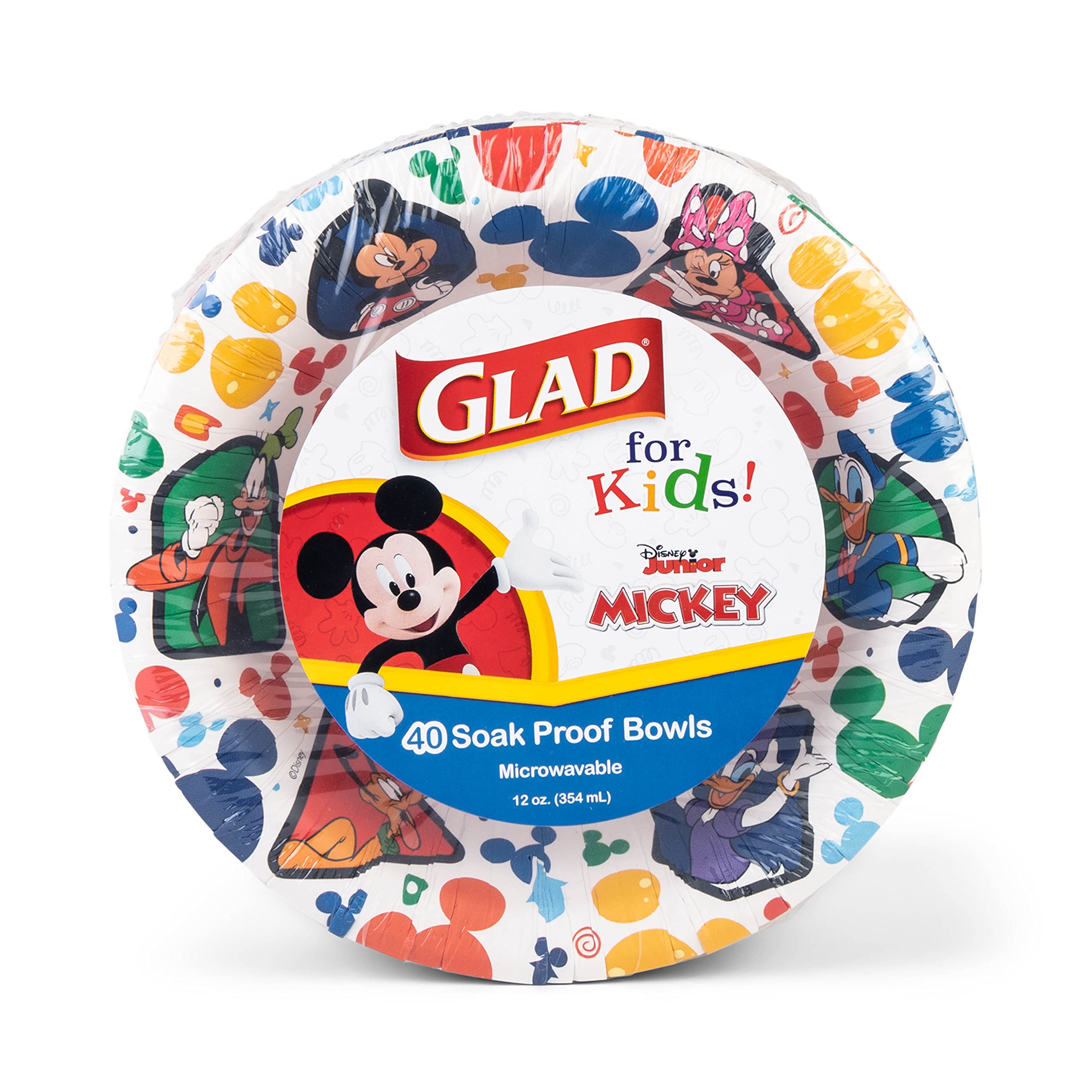 Disney Mickey and Friends Paper Bowls for Kids - 12oz Mickey Mouse Design Party Bowls (40 Count) | Ideal for Birthday Parties, Picnics & Family Gatherings