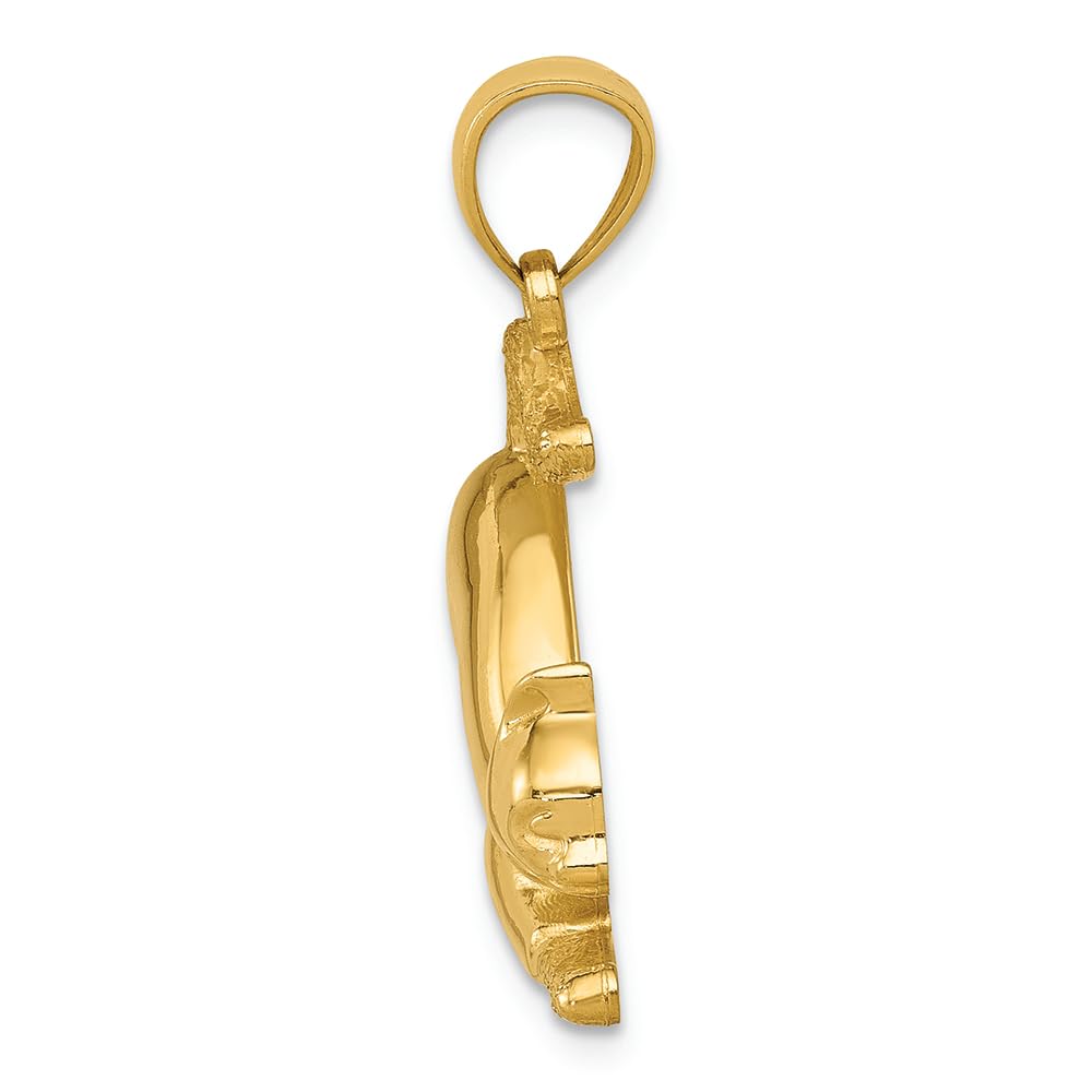 14K Yellow Gold Stretching Cat Charm Pendant - Elegant Cat Jewelry for Women - Perfect Gift for Cat Lovers - Great for Everyday Wear, Special Occasions & Gifts