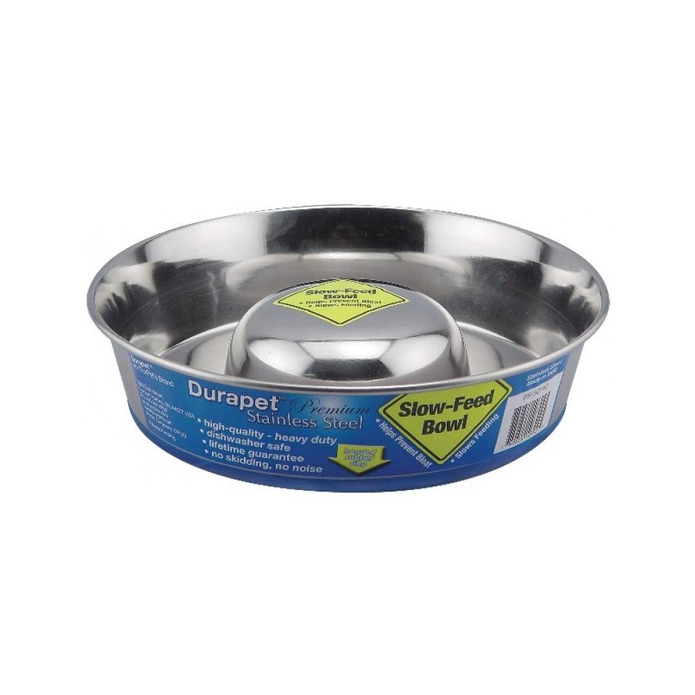 Premium Stainless Steel Slow Feeder Dog Bowl - Anti-Gulping Pet Food Dish for Small & Large Breeds - Perfect for Mealtime Enrichment & Digestion Aid