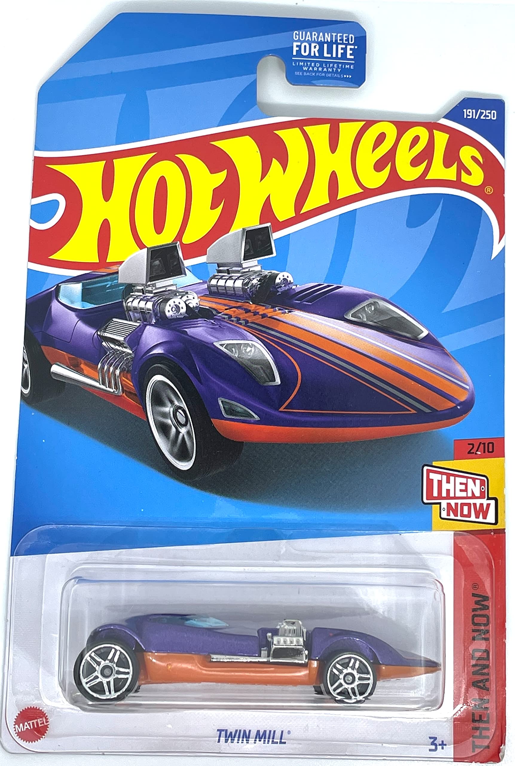 Hot Wheels 2022 Twin Mill Then and Now 2/10 Purple 191/250 Die-Cast Car - Rare Collectible for Display & Racing Fun - Perfect for Kids, Collectors, and Car Enthusiasts