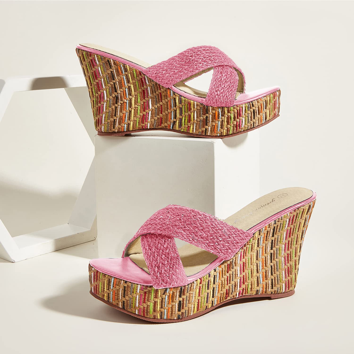 Getmorebeauty Women's Casual Summer Wedge Sandals - Comfortable Slide Platform Sandals for Beach, Vacation & Everyday Wear