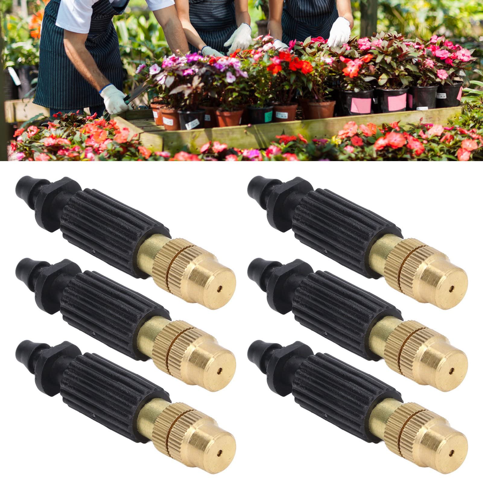 10pcs Adjustable Misting Nozzle 4mm/7mm - Fine Atomizing Spray Nozzles for Garden, Agricultural Drip Irrigation & Outdoor Cooling | Perfect for Greenhouses, Patios, and Hydroponic Systems