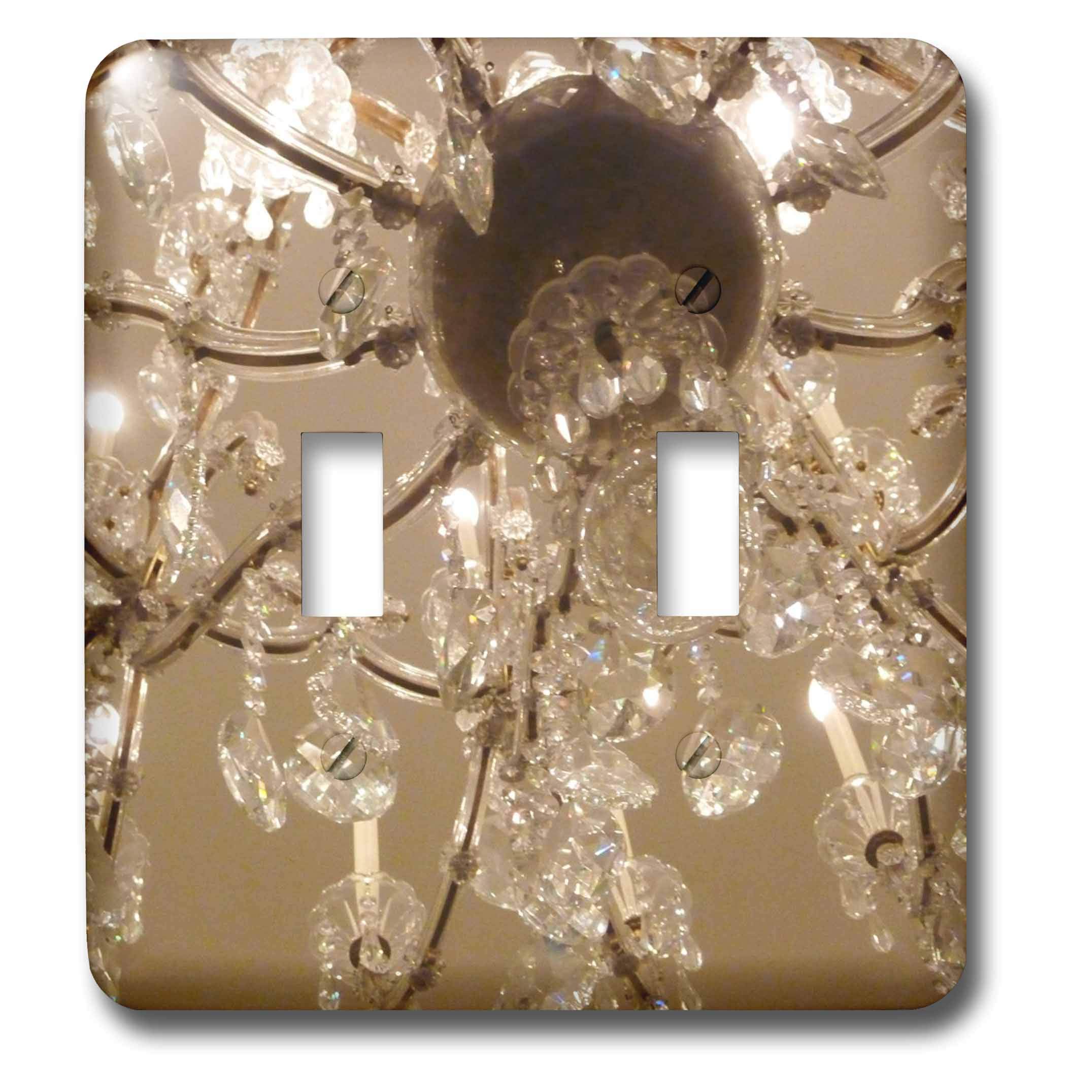 3D Rose Chrystal Chandelier Toggle Switch - Multi-Color Light Switch Cover for Home Decor, Bedroom, Living Room & Kitchen
