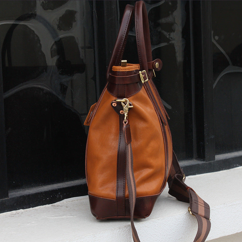 Premium Italian Leather Work Tote Bag for Women - Professional Office Briefcase & Laptop Bag - Stylish Business Handbag for Commuting, Meetings & Travel