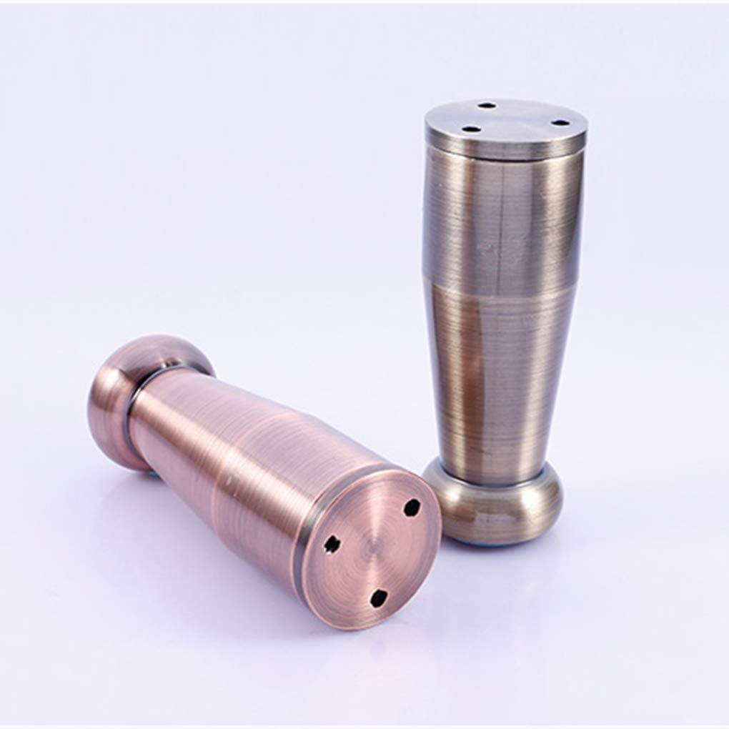 Adjustable Metal Table Legs 4pcs - European Style Aluminum Cabinet Feet, Sofa Legs, Couch Legs, Bed Risers, Desk Legs - Furniture Replacement Parts (8cm, Red Bronze) - Perfect for Home Office, Living Room & Bedroom Furniture Upgrade