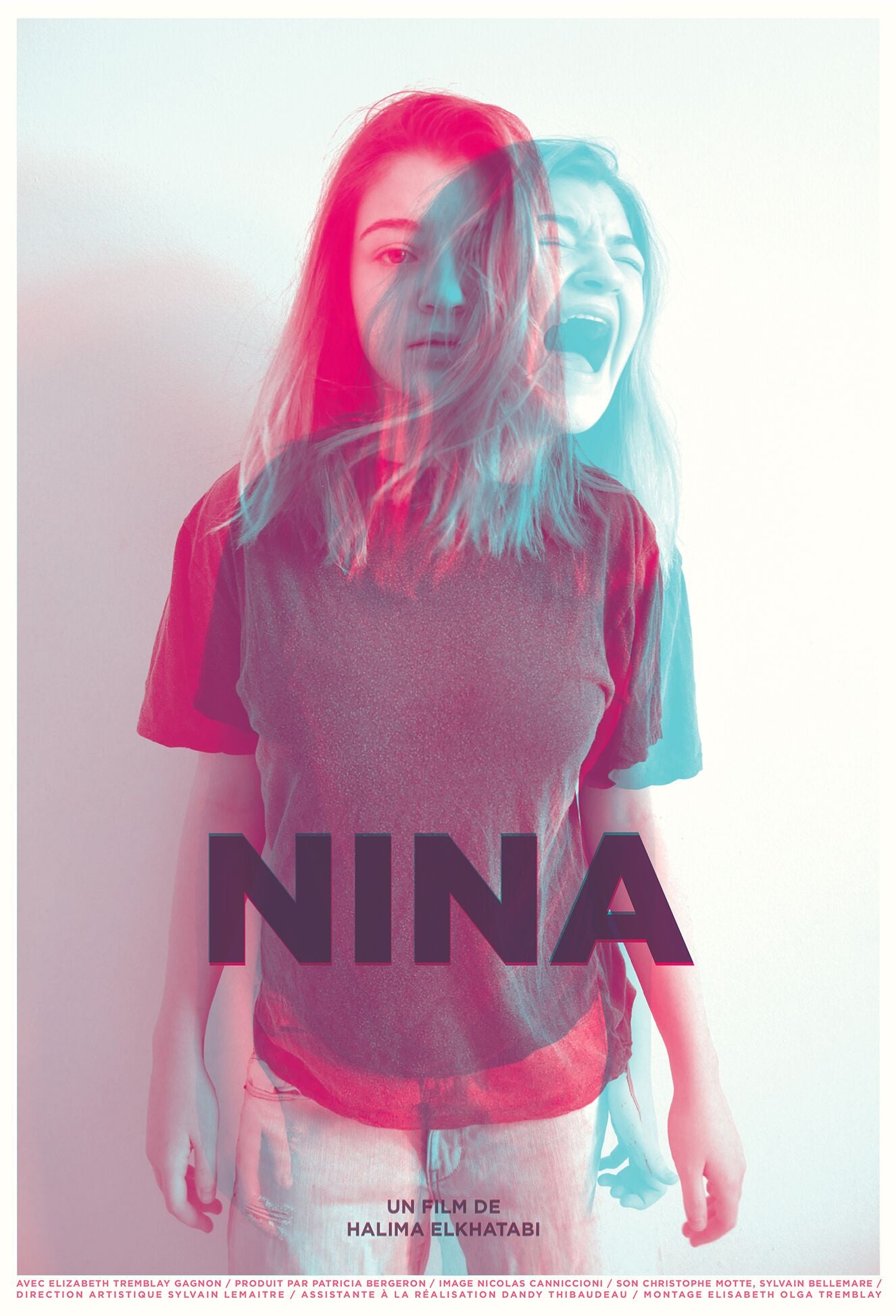 2015 Contemporary Movie Poster of Nina - Layered Red and Blue Art Print - Perfect for Home Theater Decor, Living Room Wall Art & Movie Memorabilia Collection