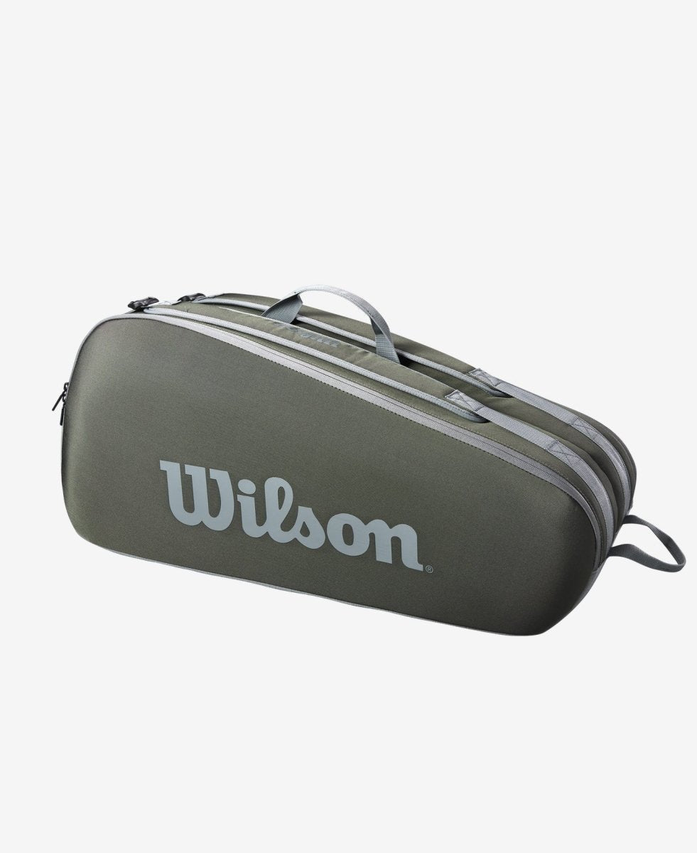 Wilson Tour Tennis Bag 6-Pack - Premium Durable Dark Green Tennis Gear for Players & Coaches | Perfect for Tournaments, Practice & Travel