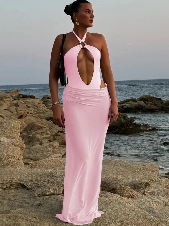 ZASUWA Women's Solid Color Hollow Out Mesh Sun Protection Cover Up - 2 Piece Set for Beach, Pool & Summer Outfits