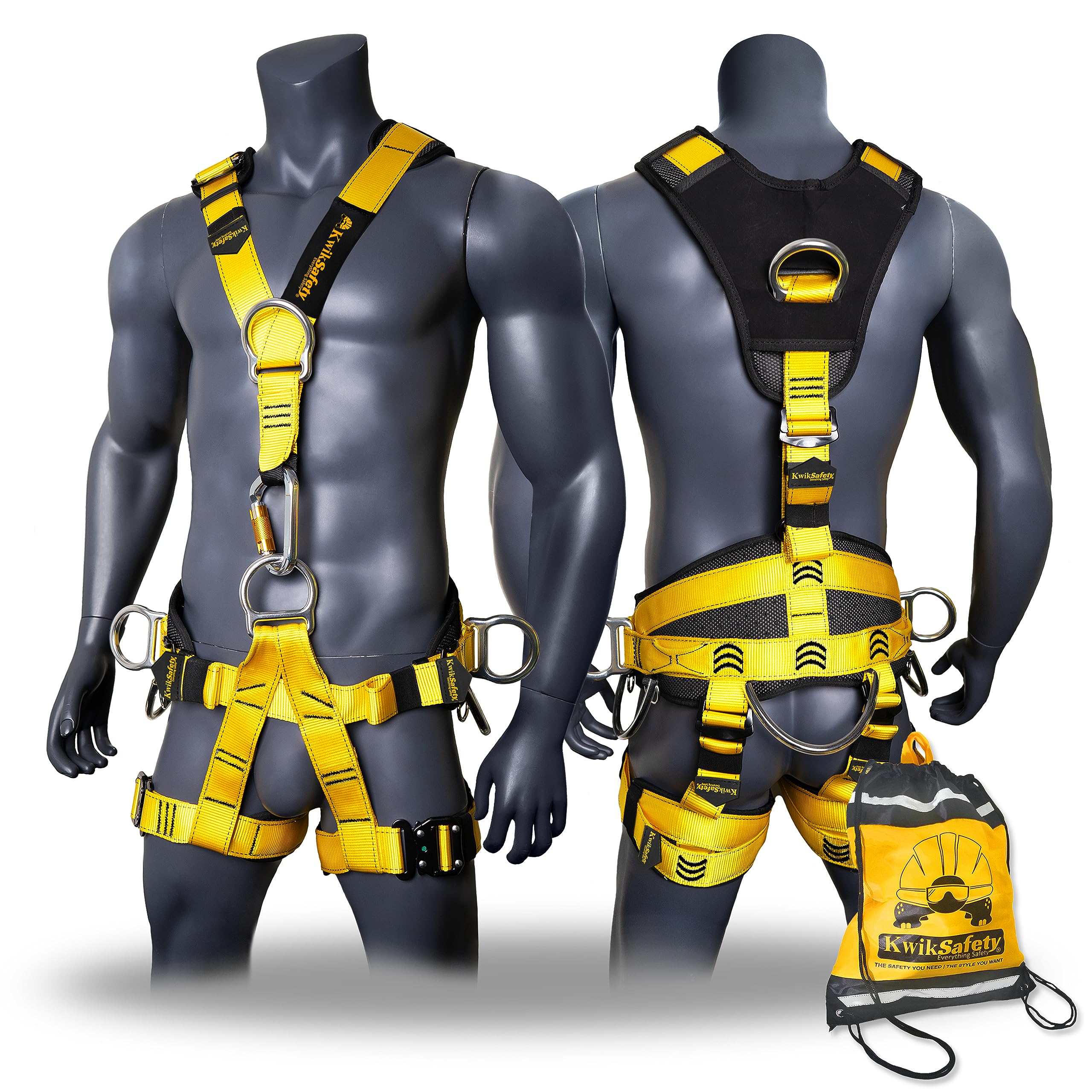 KwikSafety Professional Climbing Harness - MANDRILL & CANOPY KING Full/Half Body Safety Gear | EN & CE Certified | Rock Climbing, Tree Work, Construction | Charlotte, NC