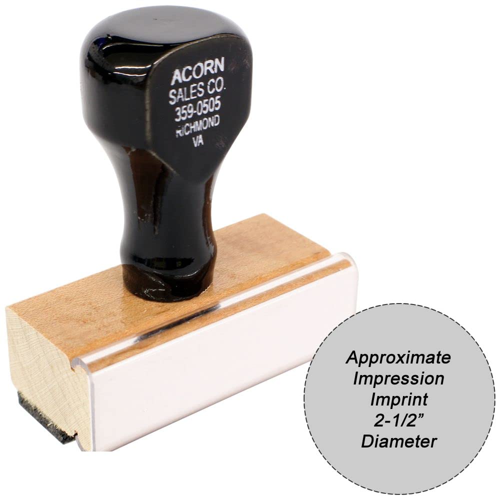 Custom Logo Stamp for Business - Personalized Branding Stamper with Wooden Handle, 2-1/2