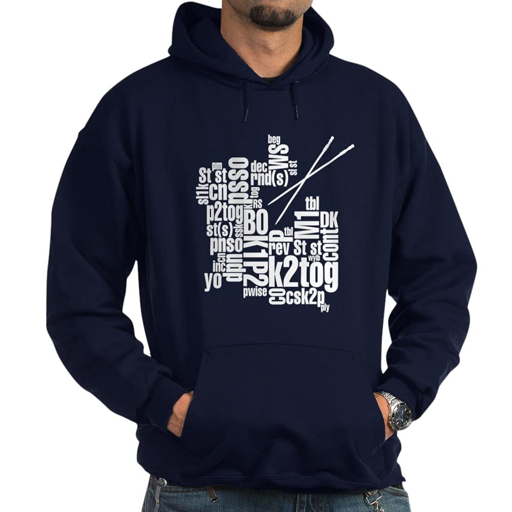Knitting Abbreviation Cloud Hoodie Sweatshirt - Funny Knitter Gift for Women & Men - Cozy Pullover for Crochet Lovers - Perfect for Crafting, Yarn Enthusiasts & Cold Weather
