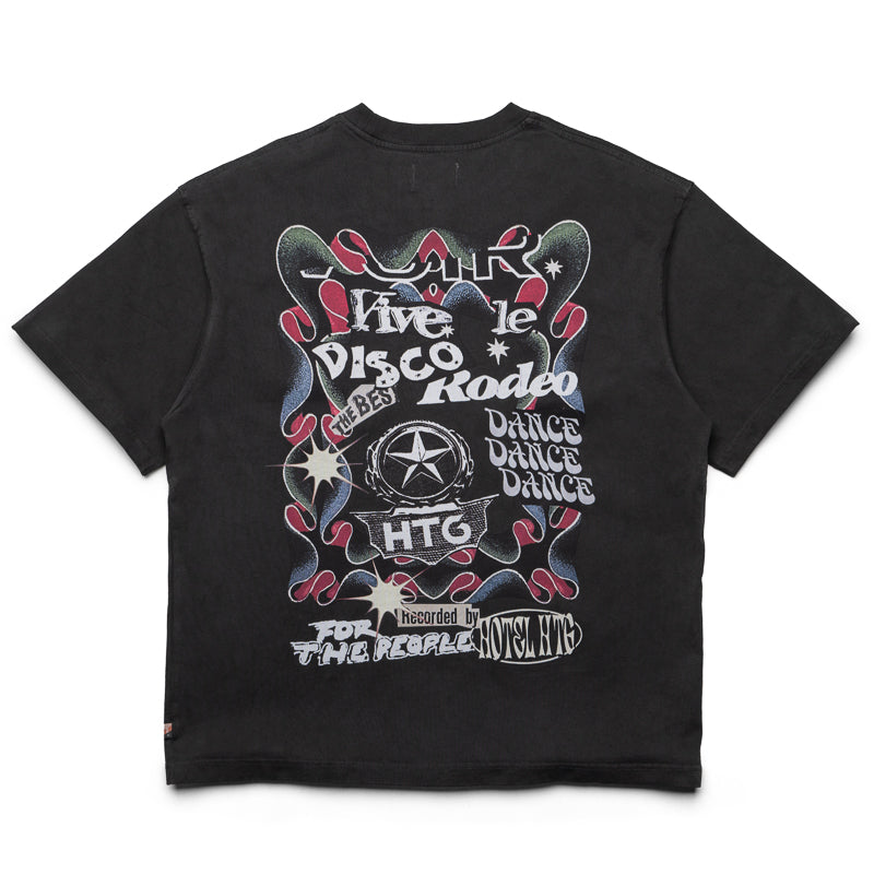 Honor The Gift Disco Rodeo T-Shirt for Men - Black Cotton Graphic Tee - Casual Streetwear & Retro Style Outfit