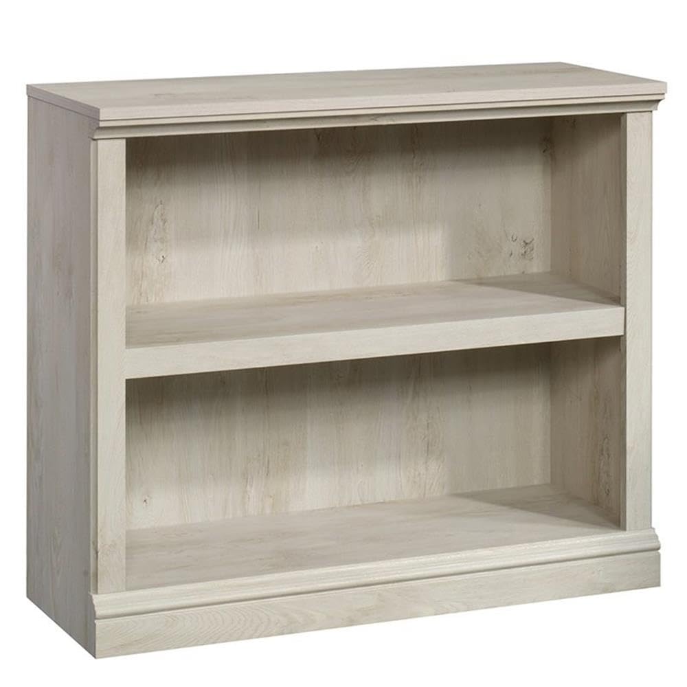 Pemberly Row 2 Shelf Bookcase in Chalked Chestnut - Rustic Wooden Bookshelf for Living Room, Bedroom & Office Storage - Perfect for Organizing Books, Decor & Essentials