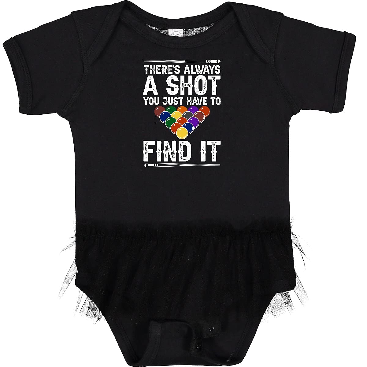 Inktastic Billiards Game Pool Player Infant Tutu Bodysuit - Cute Baby Onesie for Billiard Lovers, Fun Party Outfit & Photo Shoot Costume