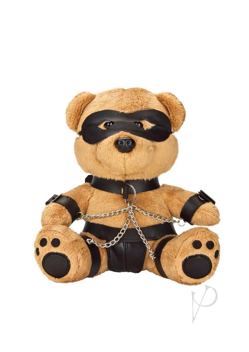 Bondage Bearz Charlie Chains Plush Toy - Brown & Black Stuffed Animal for BDSM & Fetish Play - Perfect for Adult Collectors & Roleplay Scenes