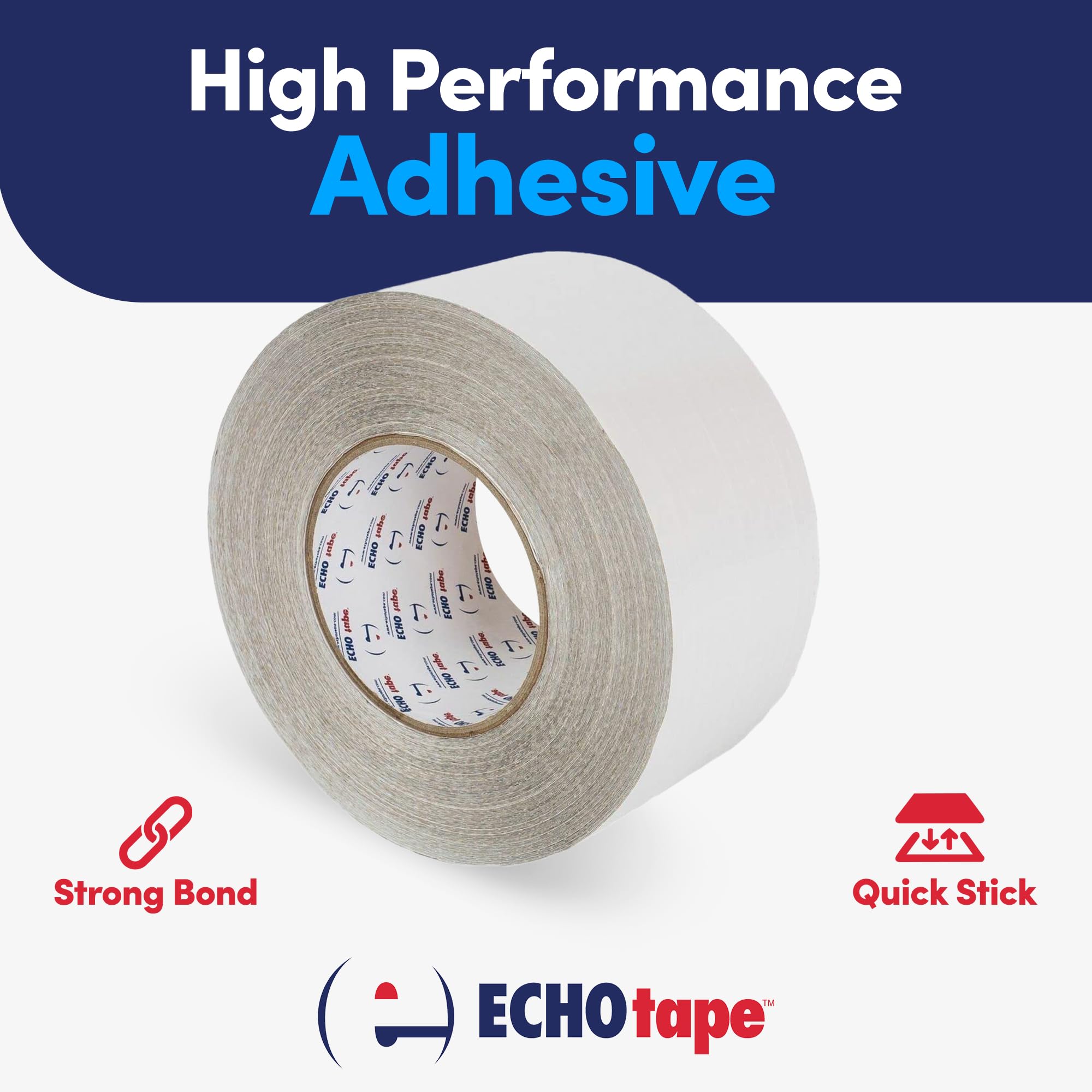 ECHOtape FS-G7736 All Weather Lamtec WMP-50 Facing Tape - Heavy Duty Metal Building Insulation Tape, White Seam and Repair Tape with Cold Weather Acrylic Adhesive (2.83 in x 50 yds) - Ideal for Roofing, HVAC, and Construction Projects